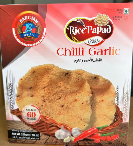 Rice Papad Chilli Garlic (200gm)