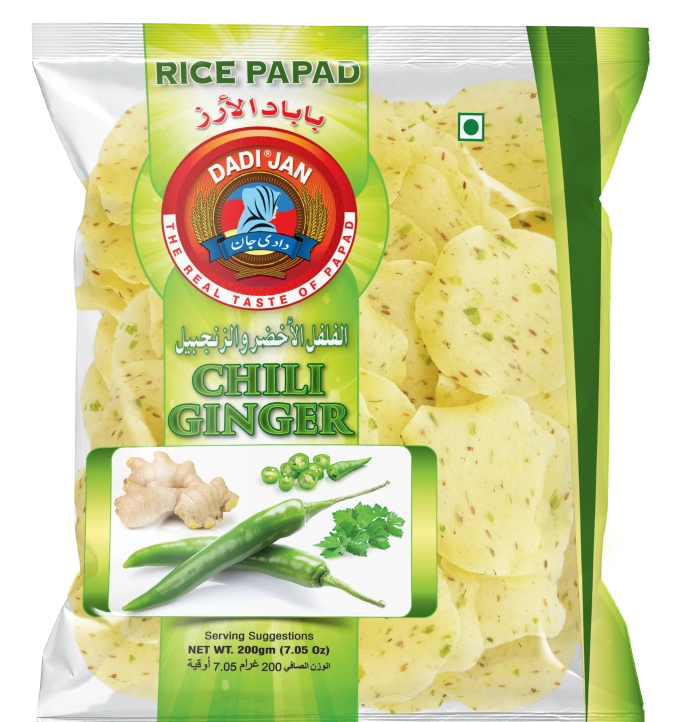 Rice Papad Chilli Ginger (200gm)